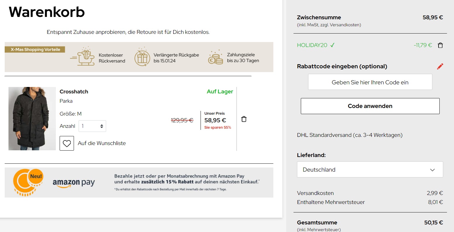 dress for less gutschein einloesen