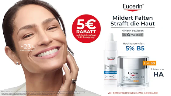 Scondoo: 5 € Cashback beim Kauf von Eucerin Gesichtspflege (MEW 20 €)