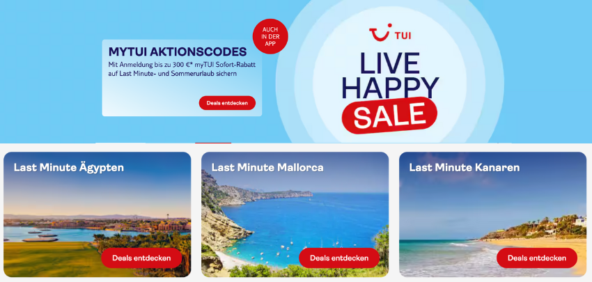 ☀️ 300€ Rabatt bei TUI auf euren Urlaub – Pauschalreisen-, Hotel-only- und airtours-Angebote