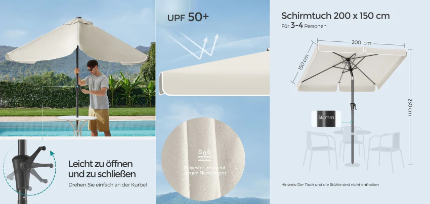 SONGMICS-Rechteckiger-Balkonschirm-Details SONGMICS-Rechteckiger-Balkonschirm-Details