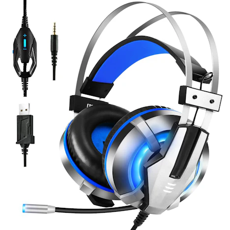 EKSA Gaming Headset PS4, 3.5mm Xbox One Headset mit Noise Cancelling Mikrofon für 11.19€ (statt 29,99€)
