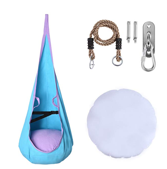 Hängehöhle Kinder Hängematten, Outdoor Hängesitz mit Sitzkissen als Indoor Schauke