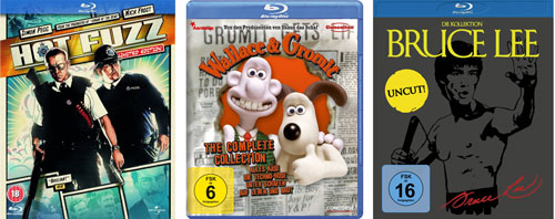 Blu-rays: Hot Fuzz für 6,39€, Wallace &amp; Gromit Collection für 9,97€ und Bruce Lee Collection für 20€ *UPDATE*