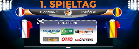 Das große Schnäppchenfuchs Fußball-EM Tippspiel 2016: Frankreich - Rumänien