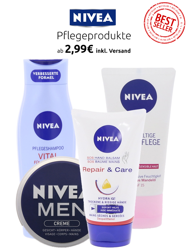 NIVEA Pflegeprodukte für Damen und Herren im Sale ab 2,99€