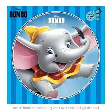 Disney Dumbo Soundtrack Picture Disc Edition (Vinyl LP) für 15,49€ statt 21,99€