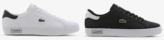 Lacoste Powercourt für 60€ - Leder-Sneaker in Weiß/Grün oder Schwarz/Weiß