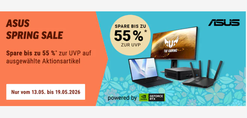 🌸 ASUS Spring Sale bei NBB: Technik-Highlights bis zu 55% reduziert!