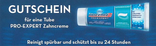 Oral B blend-a-med Pro-Expert gratis testen - mit Coupon