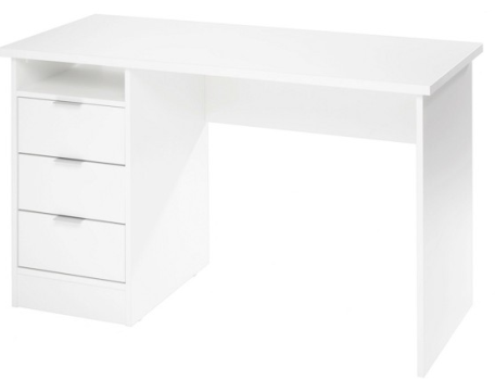 Weißer Schreibtisch "Student" für 40€ - mit Schubladen, 120 x 76 x 55cm