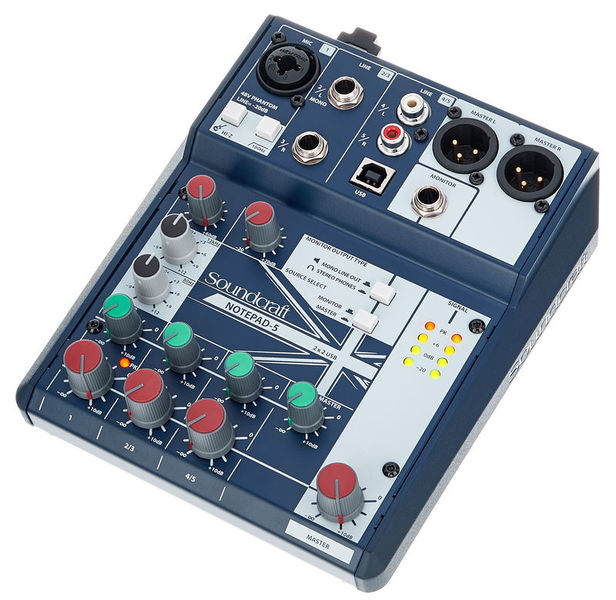 Soundcraft Notepad-5 - 5-Kanal Mischpult für 69€