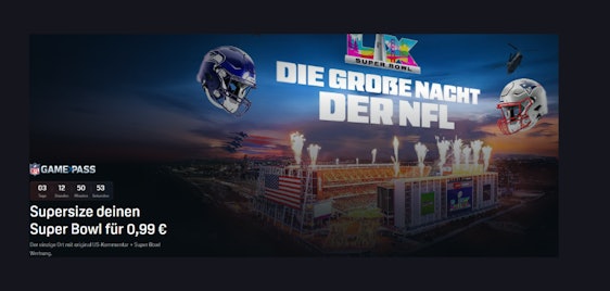 DAZN Super Bowl nur 99 Cent 🔥 live-Streaming auf 2 Geräten in Full-HD