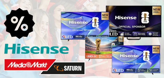 Heimkino-Upgrade! 🎬 15% myMediaMarkt-Rabatt auf ausgewählte Aktionsprodukte von Hisense 📺