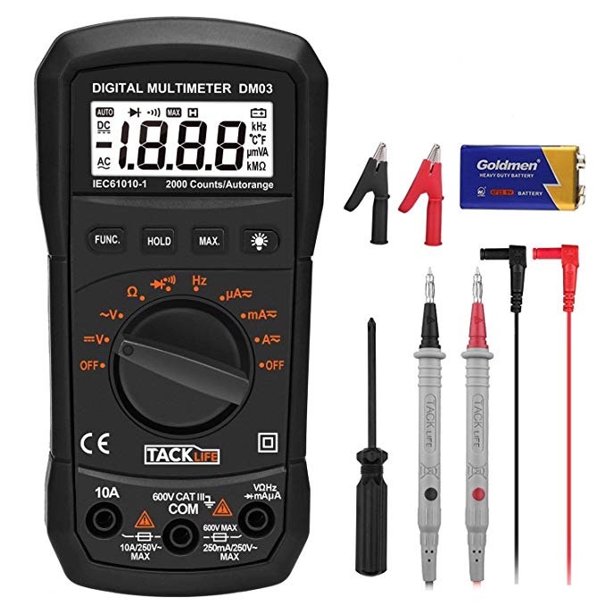 AC DC Spannung Strom Widerstand Messgerät mit Hintergrundbeleuchtung