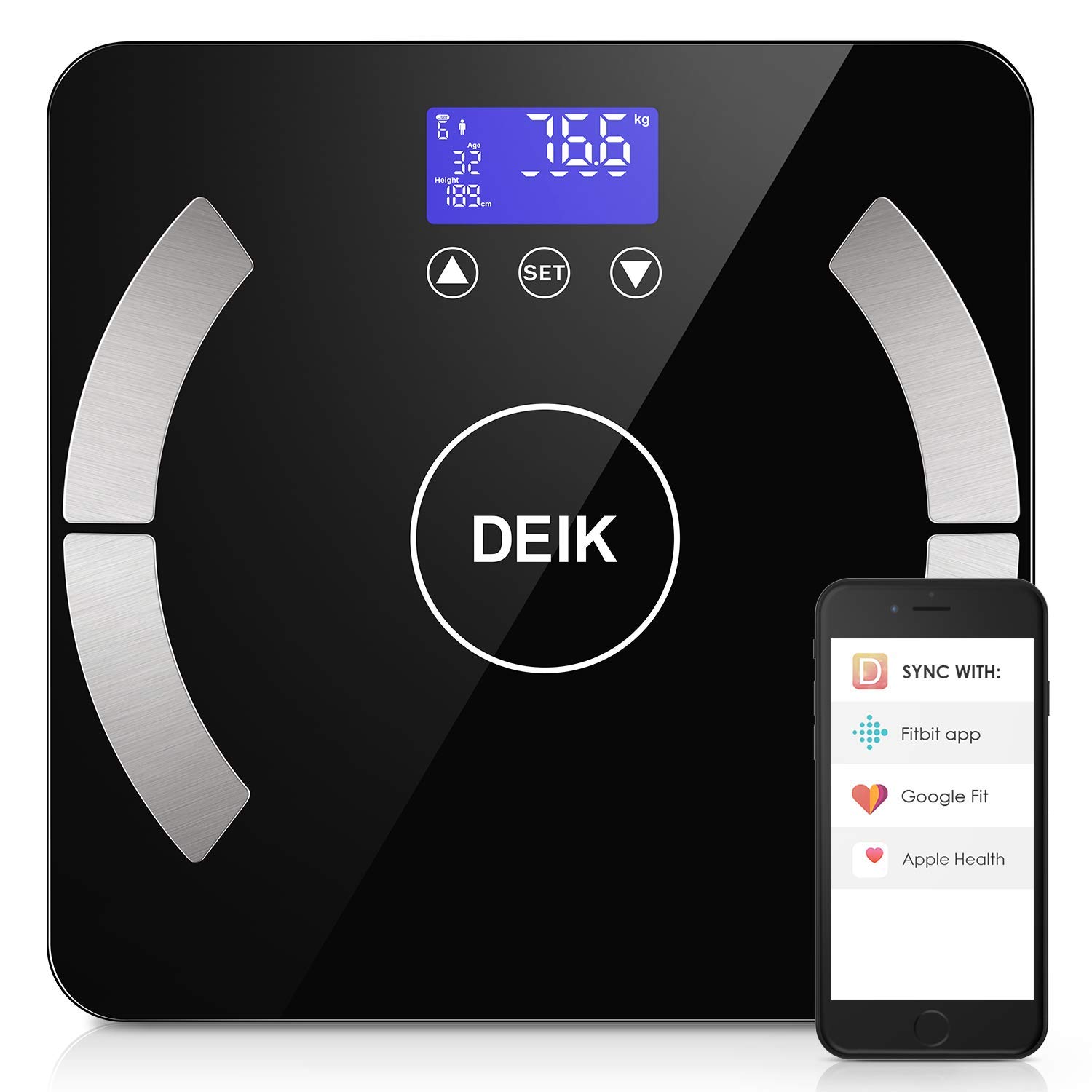 Körperfettwaage Bluetooth Digitale bis 180kg/400 lb für 23,99€