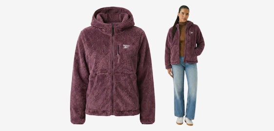 Reebok Double Monkey Fleece Damen Jacke für 23€ - Größe S - XL