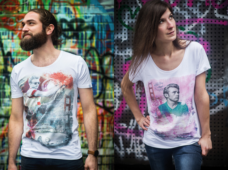 Legends James Dean Damen und Herren T-Shirt Tight Fit