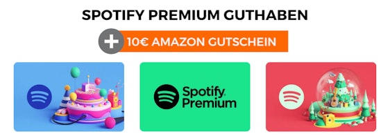10€ Amazon Guthaben: Mit Spotify Premium Guthaben ab 60€ | z.B.: 12 Monate Spotify Premium für 99€ statt 120€