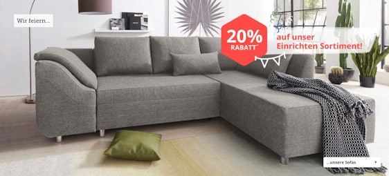 20% Geburtstags-Rabatt bei YourHome - gratis Lieferung ab 50€ Bestellwert