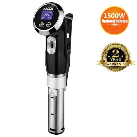 Sous Vide Stick 1500W mit Genauere Digital Temperatureinstellung, Edelstahl
