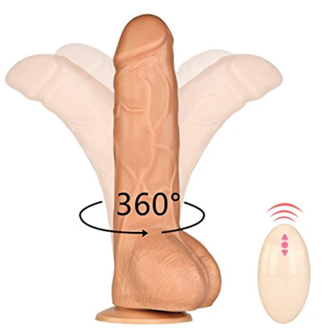 Silikon Dildos Vibrator 190mm 360-Grad-Drehung mit Fernbedienung und 20 Programmen
