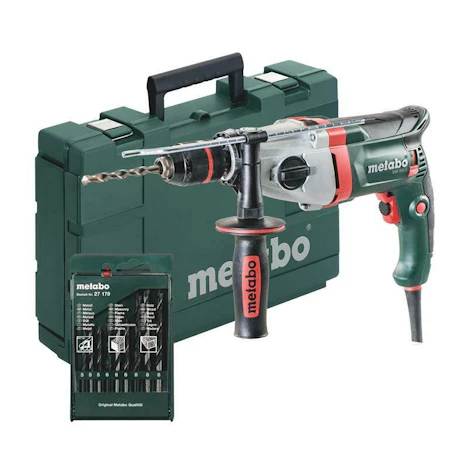 Metabo Schlagbohrmaschine SBE 850-2 inkl. Bohrer, 850W, Zweigang-Bohrmaschine