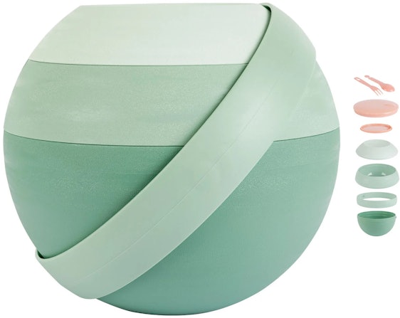 Circle made by Guzzini - On the Go Forme Cassa für 20€ – Salat-/Lunch-to-Go-Kugel, Ø168mm & 144mm Höhe
