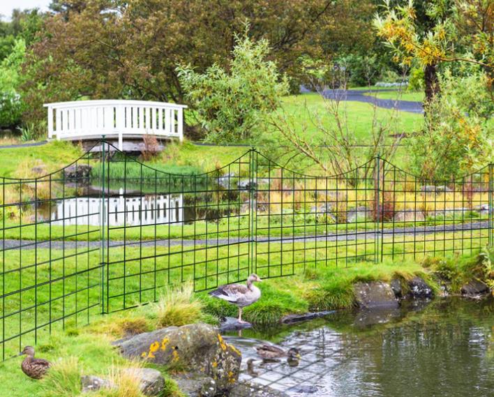 Sonnewelt 5x grün Unterbogen Gartenzaun, Teichzaun 11tlg Set