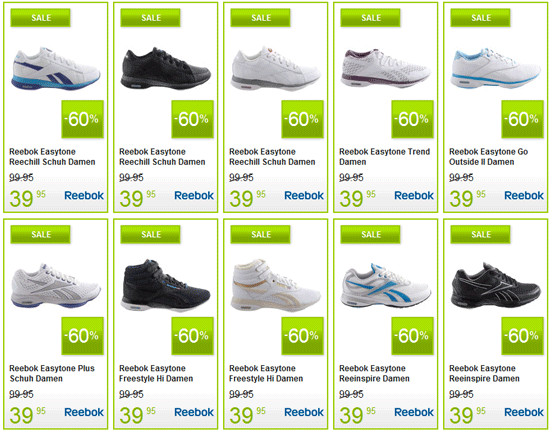 Verschiedene Reebok Easytone Schuhe für Damen/Herren für 41€