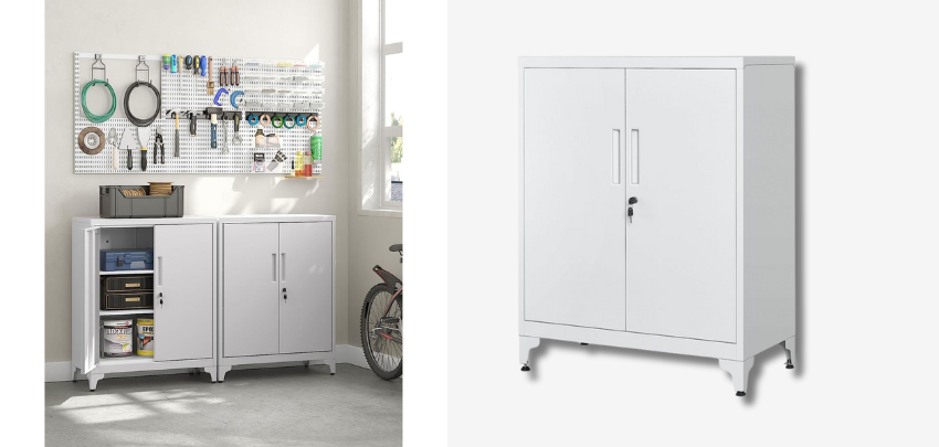 Songmics Aktenschrank für 67€ - Stahlkonstruktion, flexibel organisierbar, inklusive Schloss