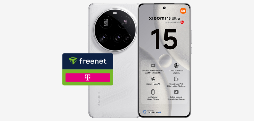 50€ Wechselbonus sichern! 🤩 Xiaomi 15 Ultra für einmalig 1€ mit Telekom Magenta Mobil L 5G für 49,95€ mtl.