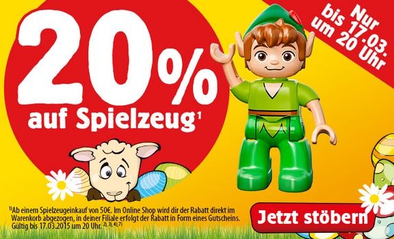 20 prozent auf spielzeug