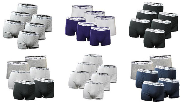 Kappa 6er Pack Boxershorts Nazario für 22€ - schwarz, weiß oder grau *UPDATE*