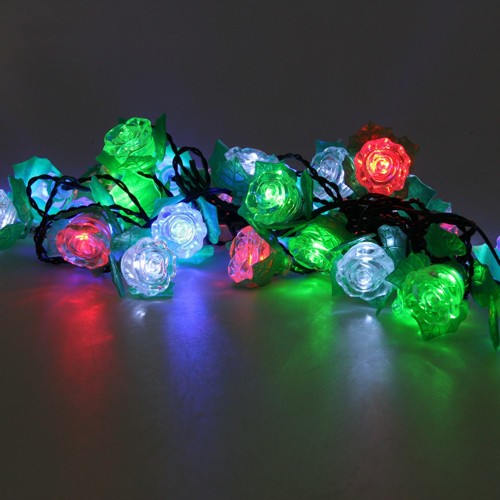 Wasserdicht und Farbwechsel Solar Lichterkette 30 LED String Blumen 4M für 10,34€ inkl. Versand