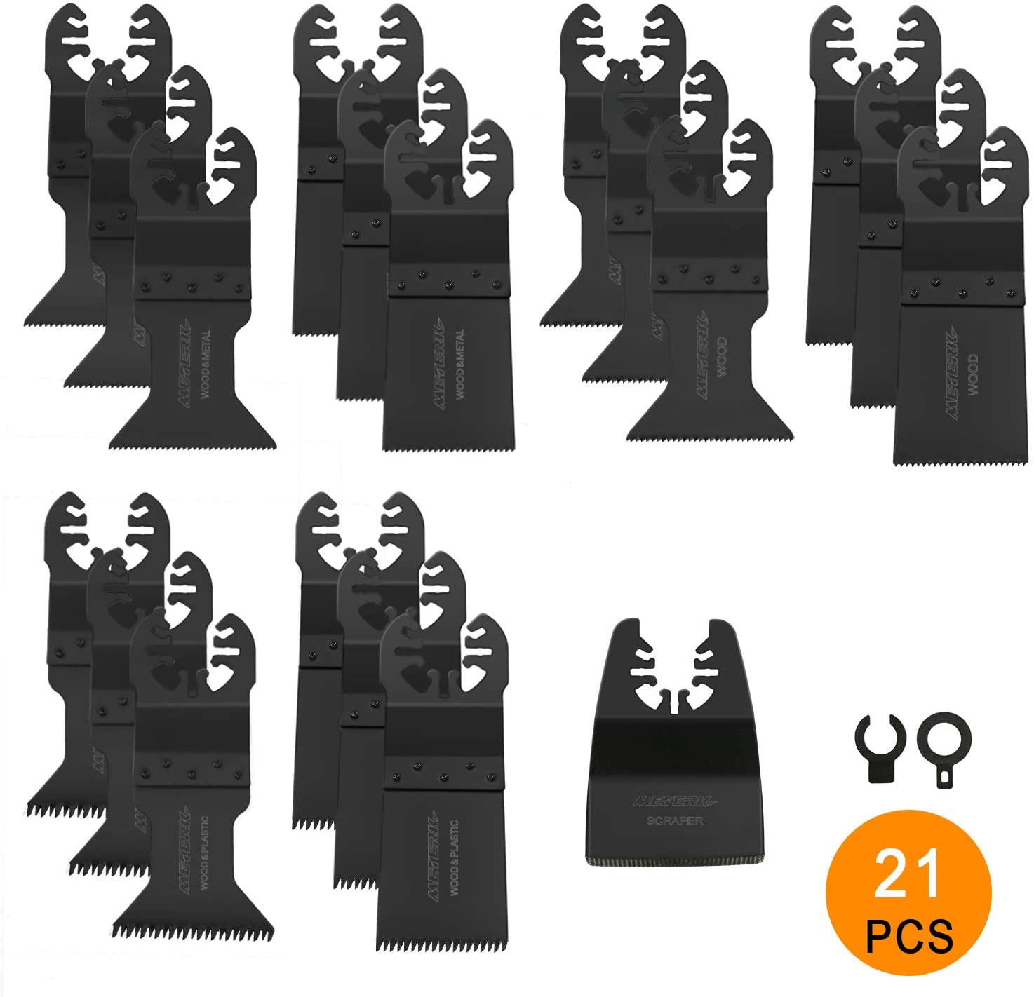 Mix Klingen,mit 2 Adaptern Schneiden von Holz, Nägeln, Metall, Kunststoff, für Multi-Tool
