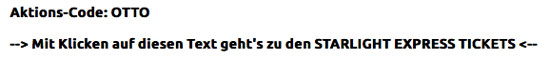Ab heute 0:00Uhr: 25.000 Tickets für Starlight Express für je nur 25€ *UPDATE3*