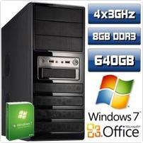 Für 299 EUR: PC Quad Core Computer AMD Phenom II X4 945 8GB 640GB Windows7 Premium 64