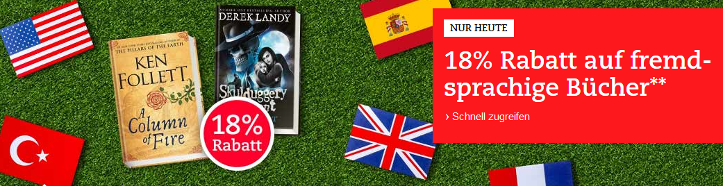 18% Rabatt auf fremdsprachige Bücher bei Thalia - z.B. Fire and Fury - Inside the Trump White House für 11€