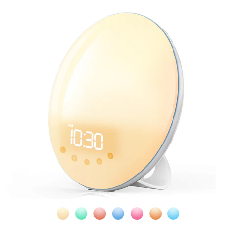 2019 neue Version LED Lichtwecker mit Radio Sonnenaufgang/Untergang Simulation für 25€