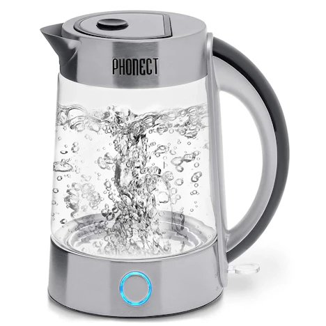Glas Wasserkocher mit Filterauslauf, 1.7L, 2200W