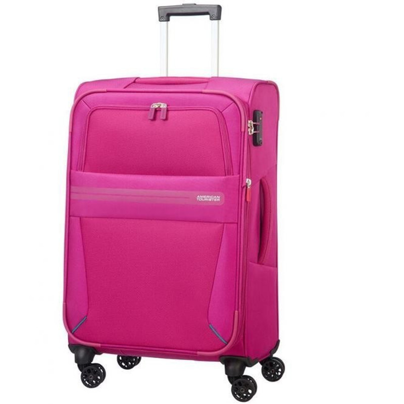 42% auf American Tourister Summer Voyager 4-Rollen-Trolley 68 cm deep pink sparen