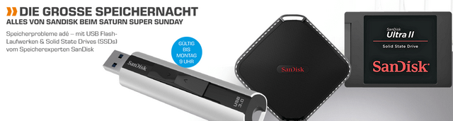 Günstige SSD und USB-Sticks bei Saturn - z.B. Sandisk SSD Plus 240GB ab 50€