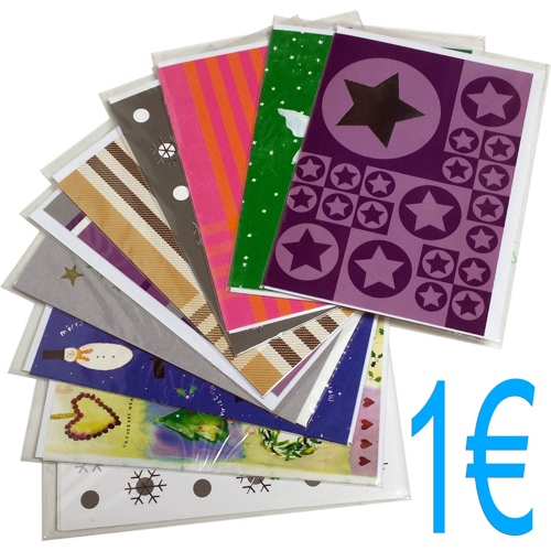 10er Pack Weihnachtskarten Set Karten Weihnachten Karte 1€ inkl. Versand