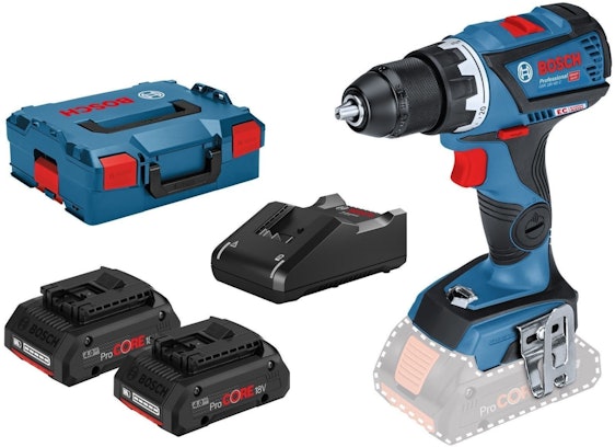 Bosch GSR 18V-60 C Akku-Bohrschrauber für 220€ - mit L-Boxx, 2x 4Ah Akkus & Ladegerät