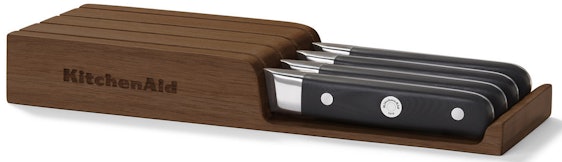 4x KitchenAid Steakmesser für 56€ – Messerset inkl. Holzkiste/Schubladeneinsatz, Edelstahl