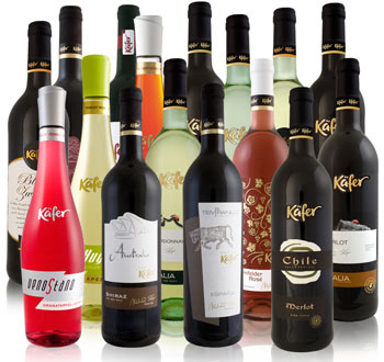6 Flaschen Käfer Feinkost Wein für 20€ - verschiedene Pakete
