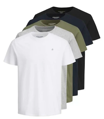 JACK & JONES 5er Pack T-Shirt ab 18,04€(statt 36,41€)
