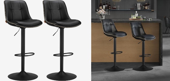 2er-Set Vasagle Barhocker für 80€ - höhenverstellbar, 360° drehbar