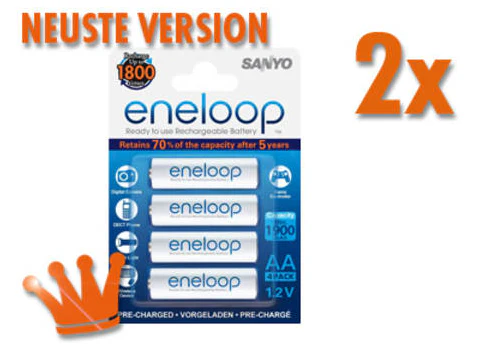 4x Sanyo eneloop HR-3UTGB für 5€ - AA Akku NiMH Mignon mit 2000 mAh *UPDATE*