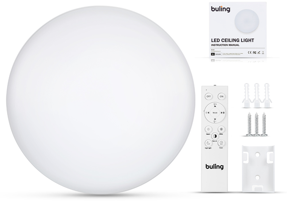 Buling 24W LED-Deckenleuchte für 19€ – mit Fernbedienung, Ø30cm, dimmbar